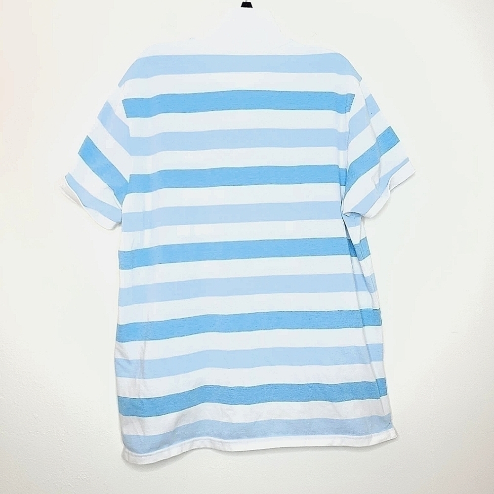 🌶️Old Navy Men’s XXL Short Sleeve Striped Collared Polo w/ Buttoned Neck - Picture 8 of 12